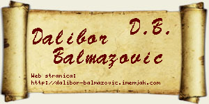 Dalibor Balmazović vizit kartica